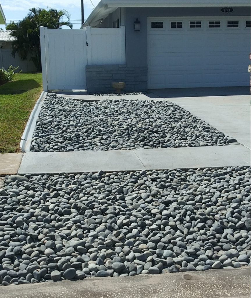 Black Mexican Beach Pebbles - Grey River Rock